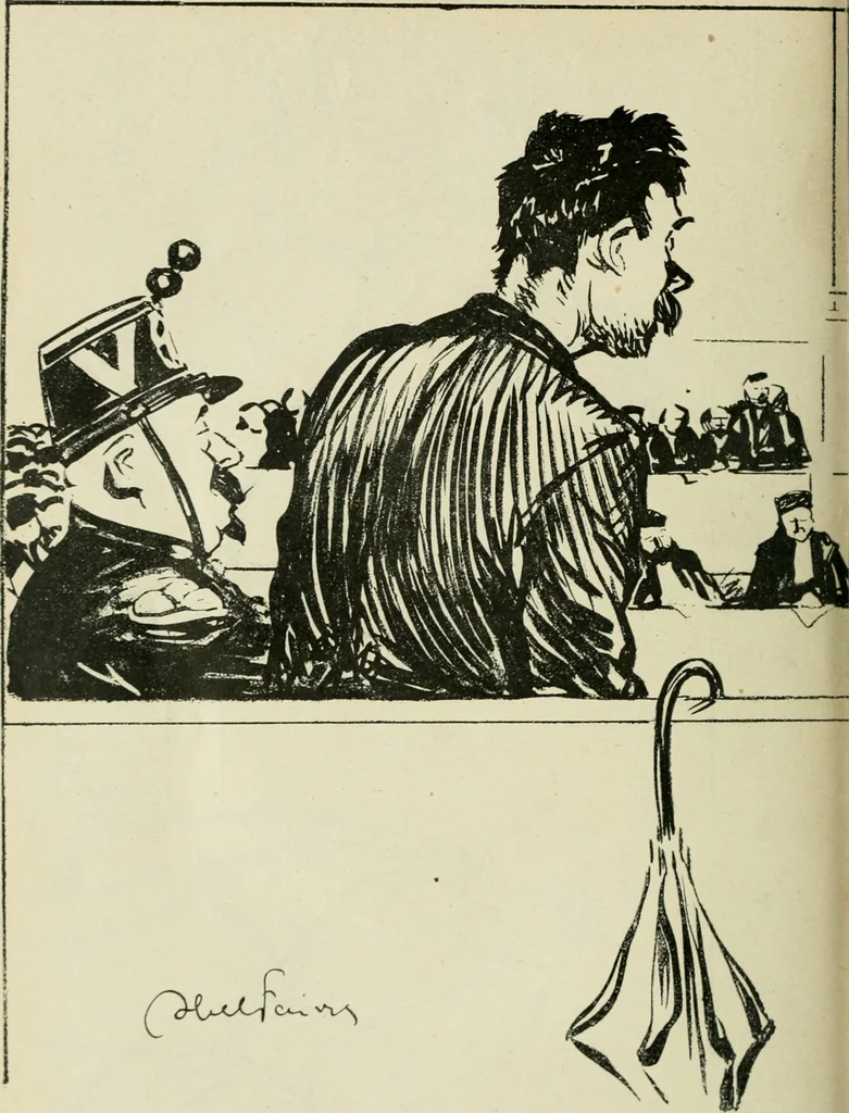 An illustration from Les maîtres humoristes, les meilleurs dessins, les meilleures legendes, 1905, leaf 159