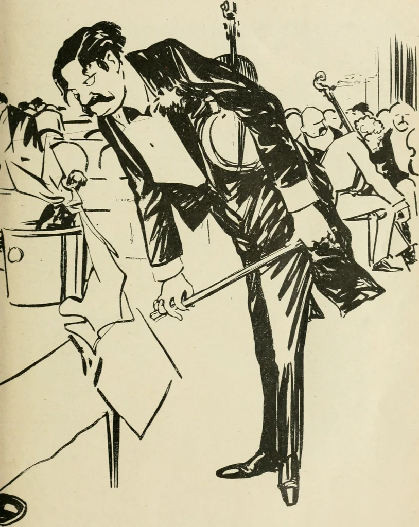 An illustration from Les maîtres humoristes, les meilleurs dessins, les meilleures legendes, 1905, leaf 16