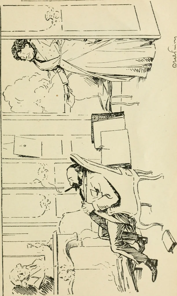 An illustration from Les maîtres humoristes, les meilleurs dessins, les meilleures legendes, 1905, leaf 162