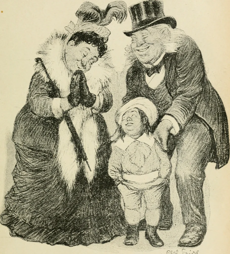 An illustration from Les maîtres humoristes, les meilleurs dessins, les meilleures legendes, 1905, leaf 164