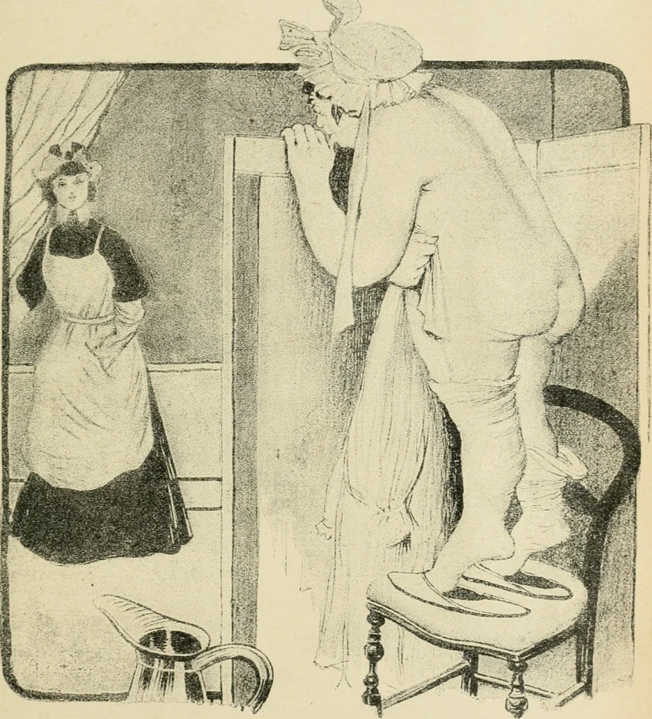 An illustration from Les maîtres humoristes, les meilleurs dessins, les meilleures legendes, 1905, leaf 166