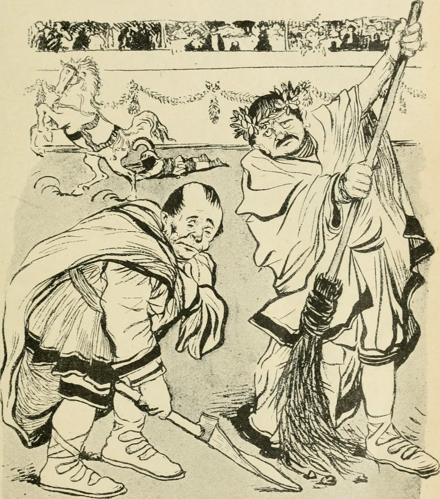 An illustration from Les maîtres humoristes, les meilleurs dessins, les meilleures legendes, 1905, leaf 18