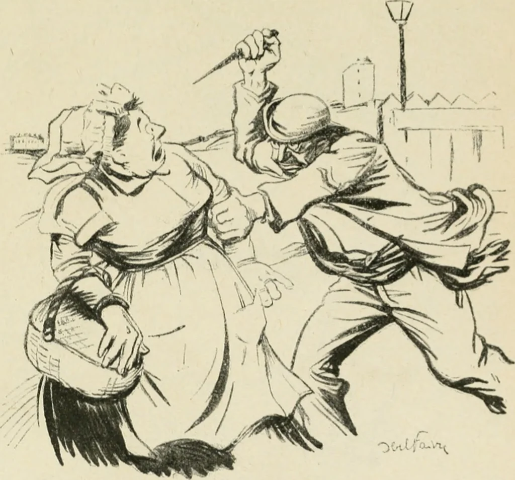 An illustration from Les maîtres humoristes, les meilleurs dessins, les meilleures legendes, 1905, leaf 20
