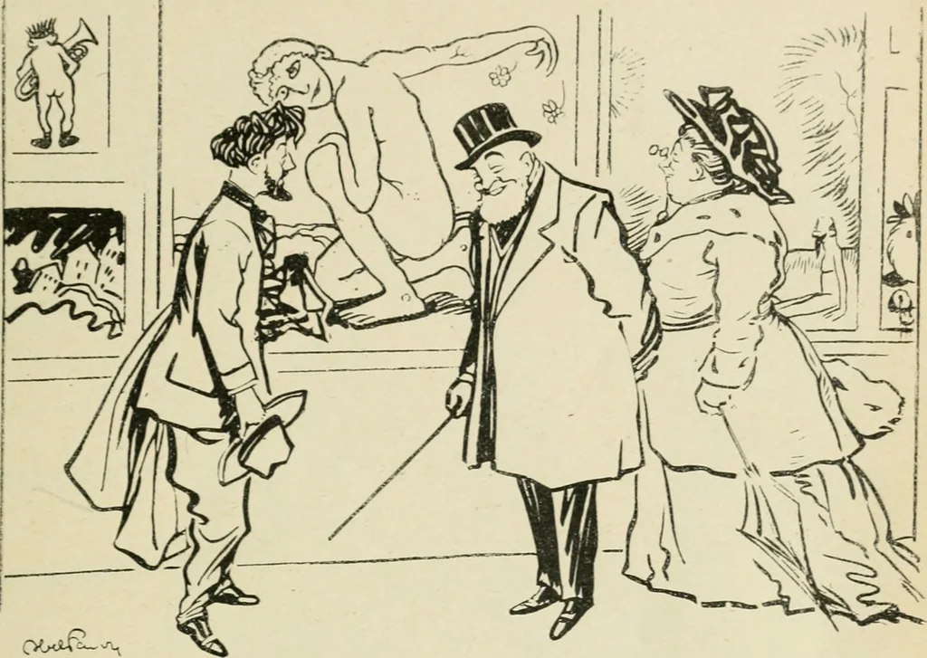 An illustration from Les maîtres humoristes, les meilleurs dessins, les meilleures legendes, 1905, leaf 22