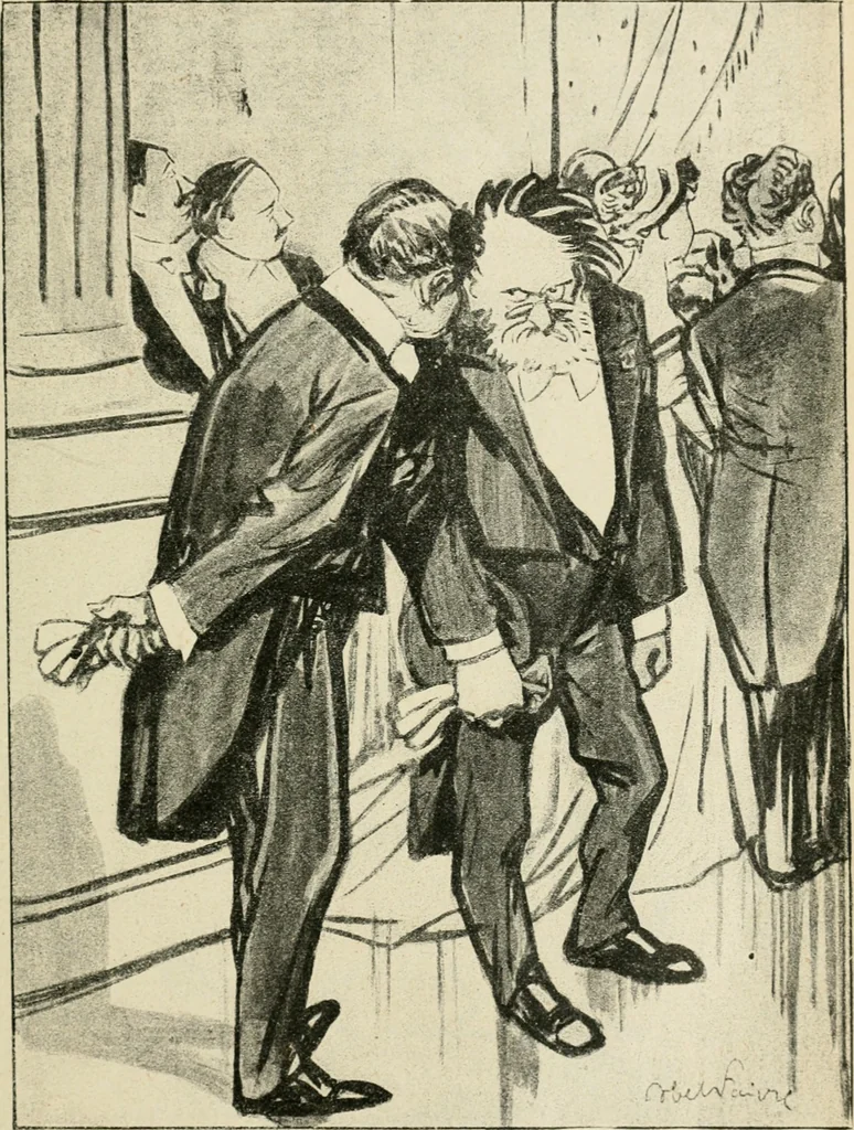 An illustration from Les maîtres humoristes, les meilleurs dessins, les meilleures legendes, 1905, leaf 24