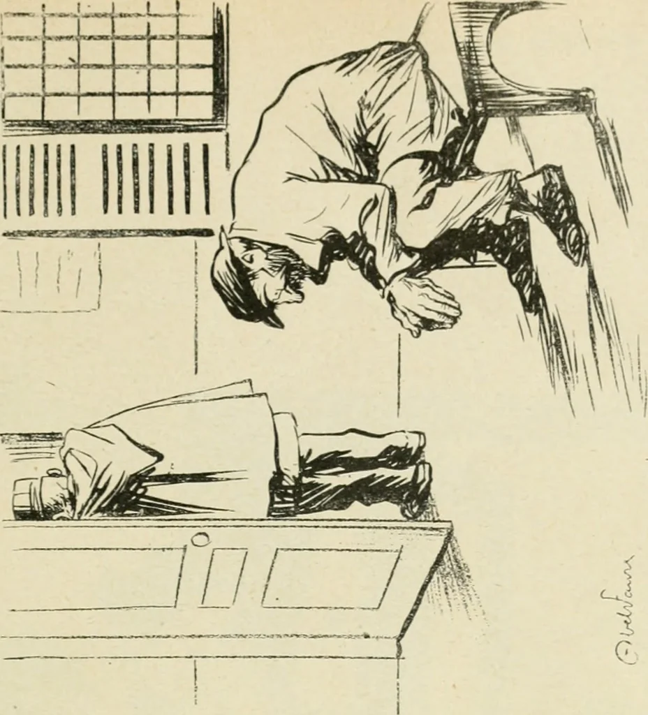 An illustration from Les maîtres humoristes, les meilleurs dessins, les meilleures legendes, 1905, leaf 26