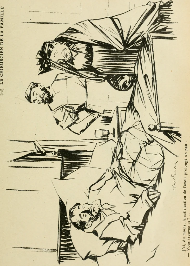 An illustration from Les maîtres humoristes, les meilleurs dessins, les meilleures legendes, 1905, leaf 30