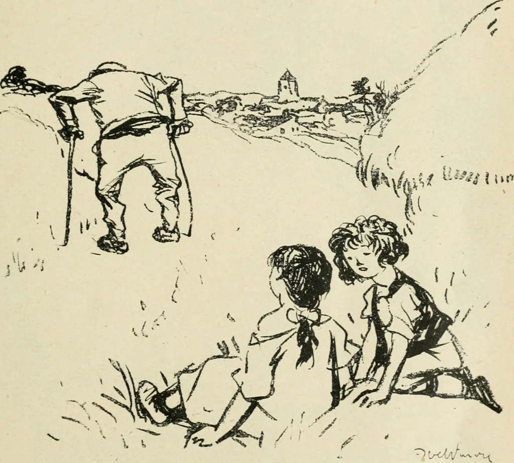 An illustration from Les maîtres humoristes, les meilleurs dessins, les meilleures legendes, 1905, leaf 32