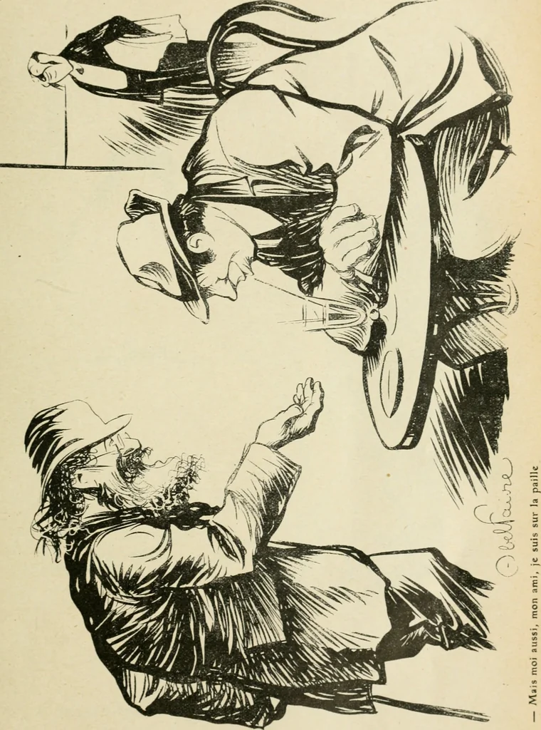 An illustration from Les maîtres humoristes, les meilleurs dessins, les meilleures legendes, 1905, leaf 34