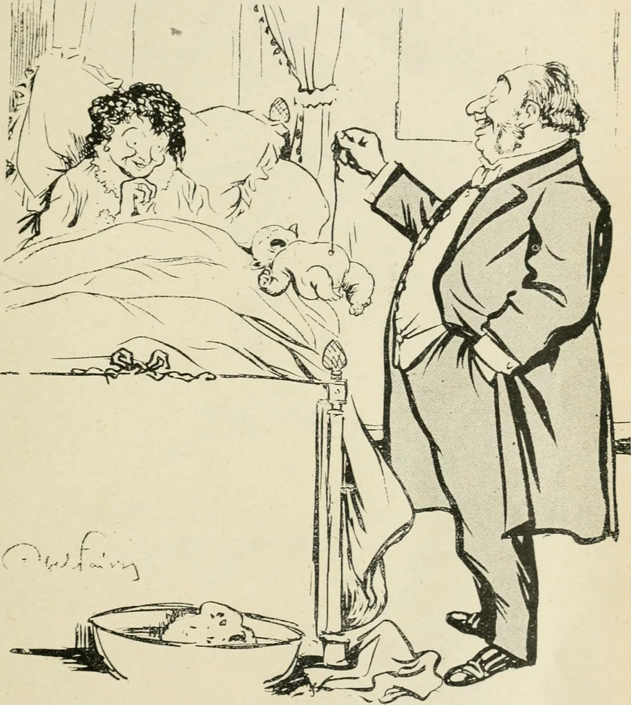 An illustration from Les maîtres humoristes, les meilleurs dessins, les meilleures legendes, 1905, leaf 36