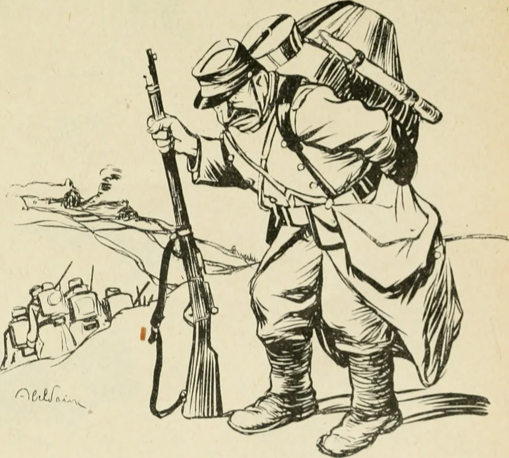 An illustration from Les maîtres humoristes, les meilleurs dessins, les meilleures legendes, 1905, leaf 38