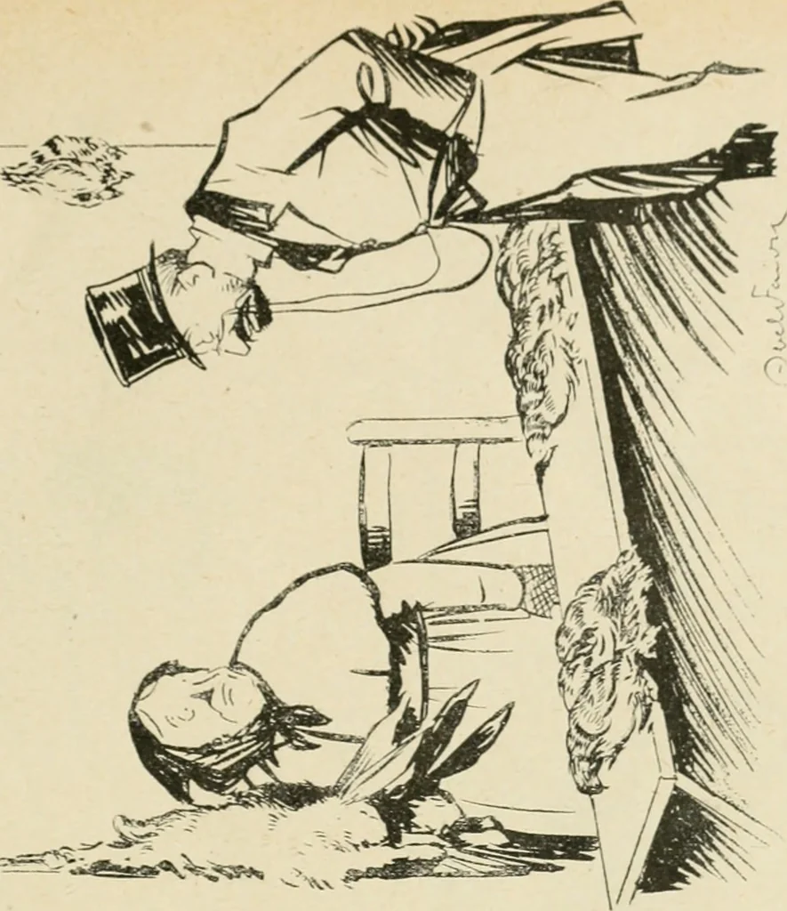 An illustration from Les maîtres humoristes, les meilleurs dessins, les meilleures legendes, 1905, leaf 62