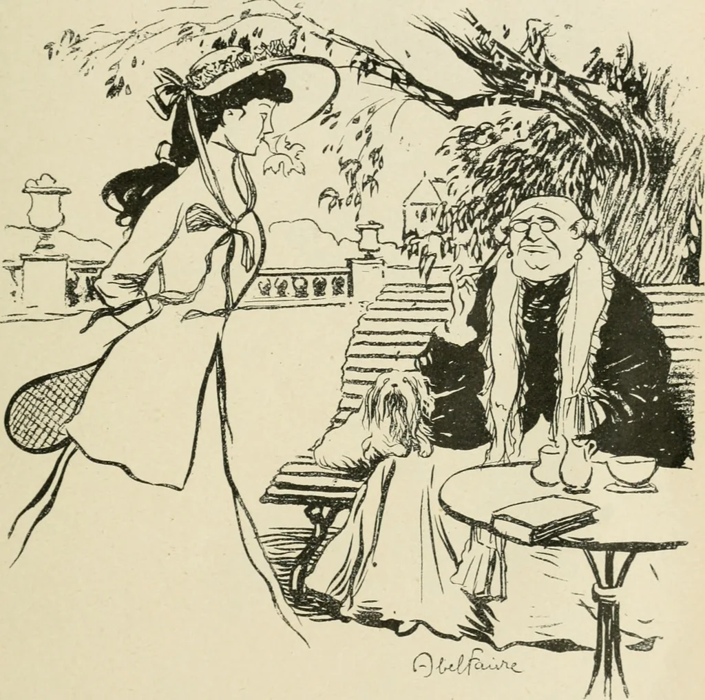 An illustration from Les maîtres humoristes, les meilleurs dessins, les meilleures legendes, 1905, leaf 68