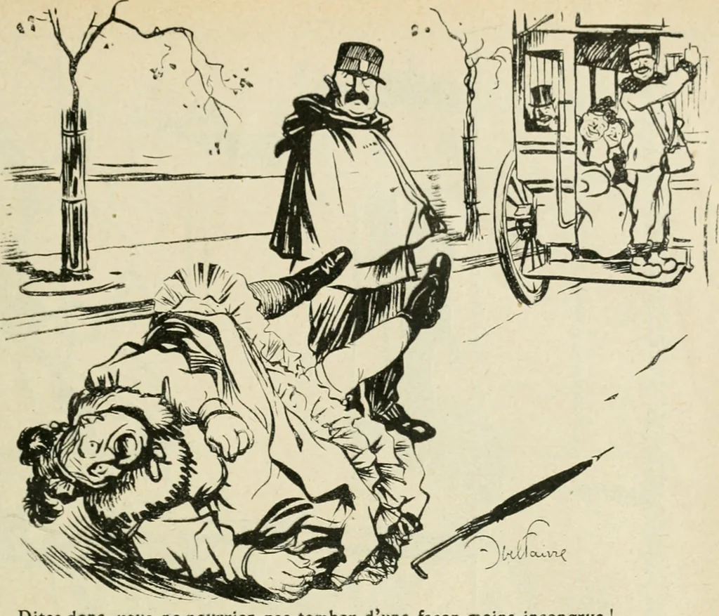 An illustration from Les maîtres humoristes, les meilleurs dessins, les meilleures legendes, 1905, leaf 78