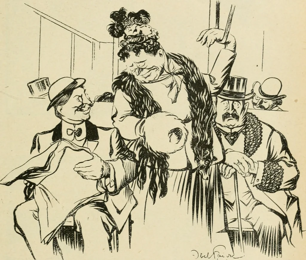 An illustration from Les maîtres humoristes, les meilleurs dessins, les meilleures legendes, 1905, leaf 84