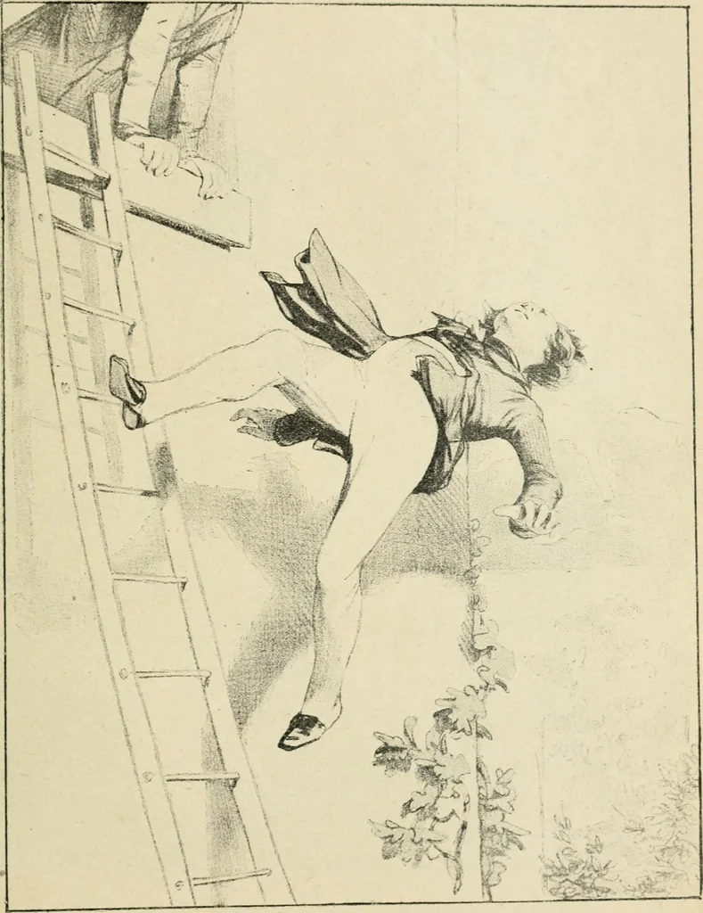 An illustration from Les maîtres humoristes, les meilleurs dessins, les meilleures legendes, 1905, leaf 110