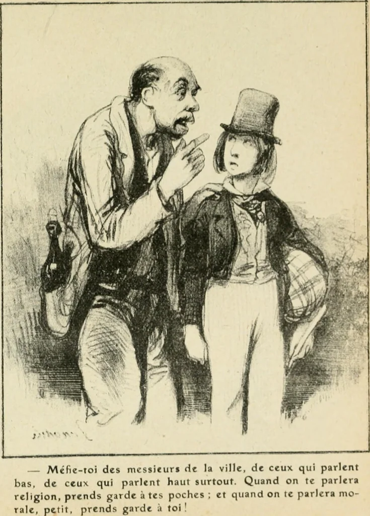An illustration from Les maîtres humoristes, les meilleurs dessins, les meilleures legendes, 1905, leaf 114