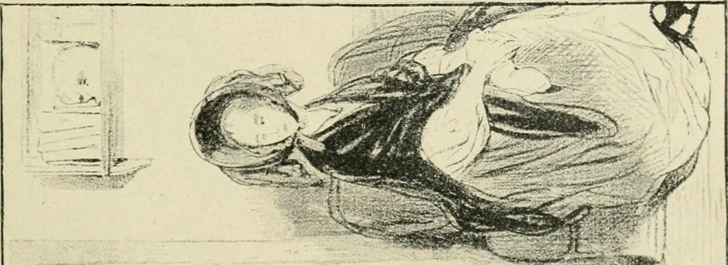 An illustration from Les maîtres humoristes, les meilleurs dessins, les meilleures legendes, 1905, leaf 118