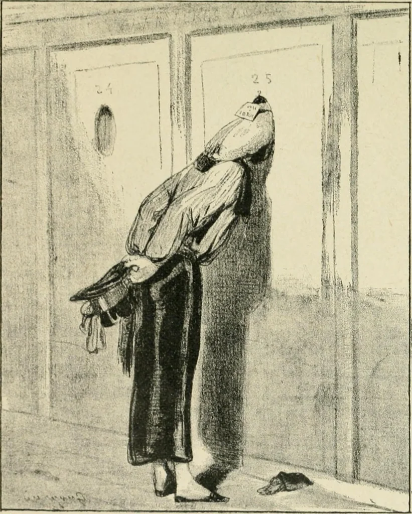 An illustration from Les maîtres humoristes, les meilleurs dessins, les meilleures legendes, 1905, leaf 124