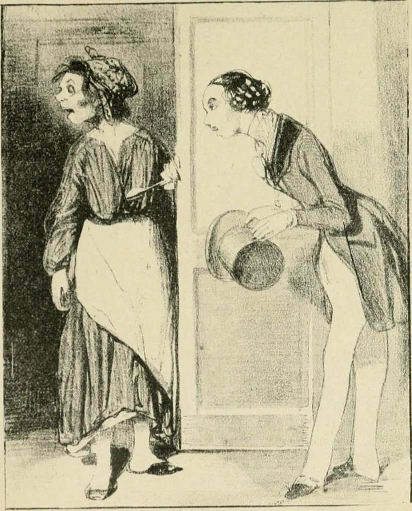 An illustration from Les maîtres humoristes, les meilleurs dessins, les meilleures legendes, 1905, leaf 130