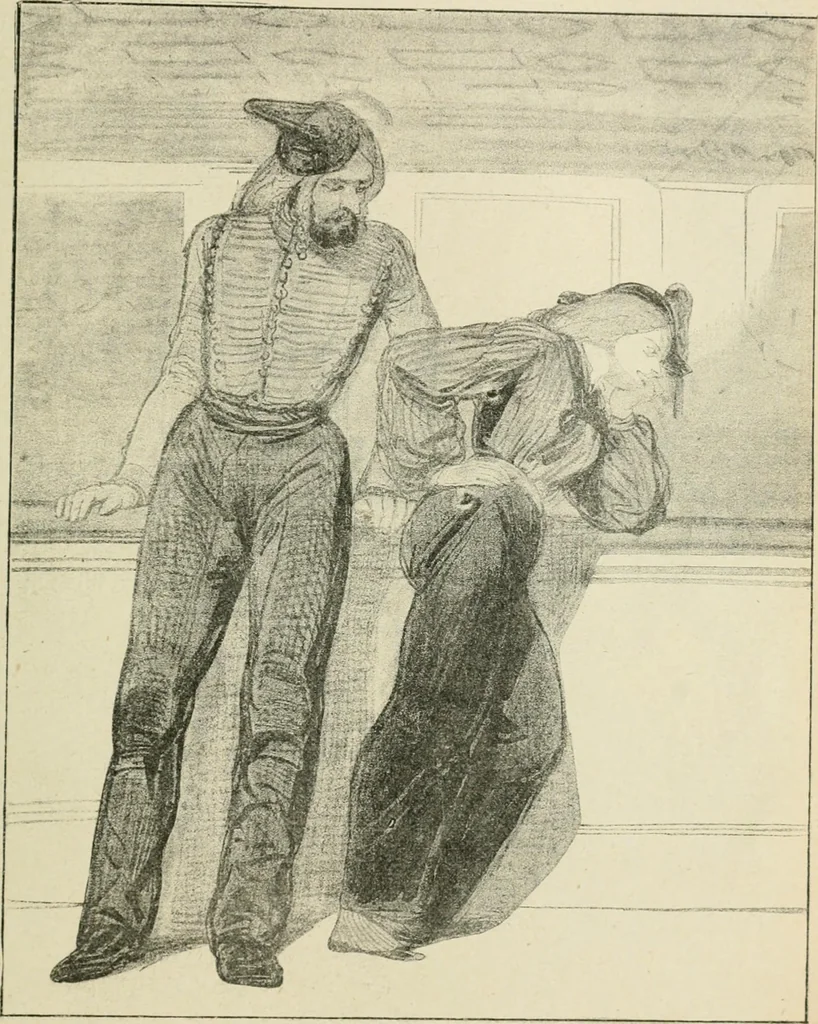 An illustration from Les maîtres humoristes, les meilleurs dessins, les meilleures legendes, 1905, leaf 136