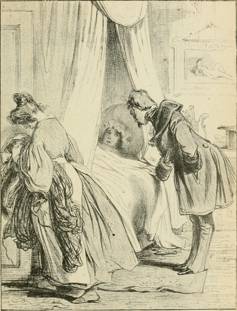 An illustration from Les maîtres humoristes, les meilleurs dessins, les meilleures legendes, 1905, leaf 14