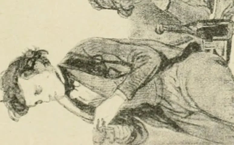 An illustration from Les maîtres humoristes, les meilleurs dessins, les meilleures legendes, 1905, leaf 140