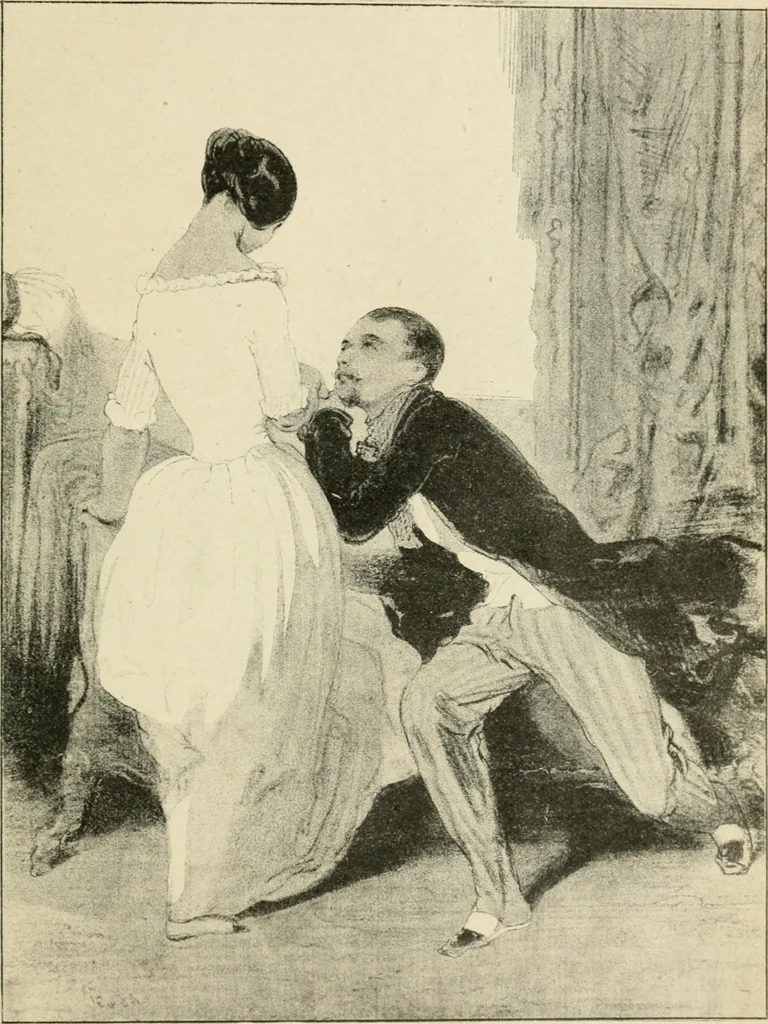 An illustration from Les maîtres humoristes, les meilleurs dessins, les meilleures legendes, 1905, leaf 142