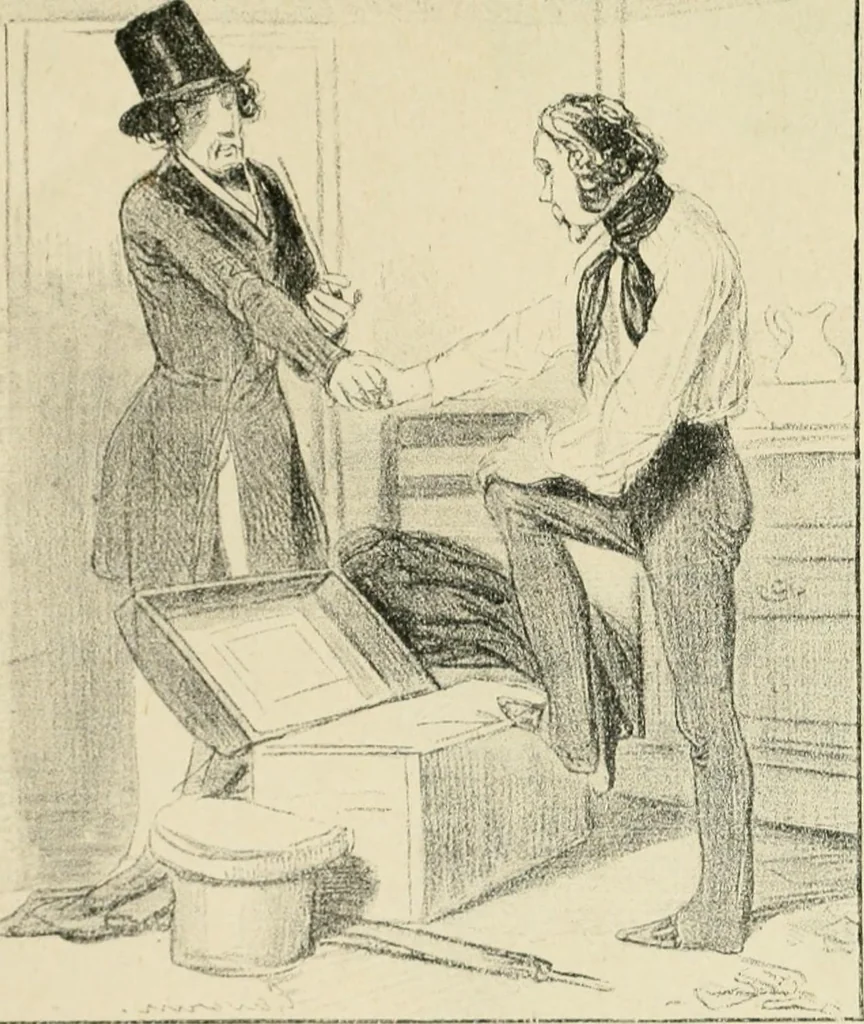 An illustration from Les maîtres humoristes, les meilleurs dessins, les meilleures legendes, 1905, leaf 146