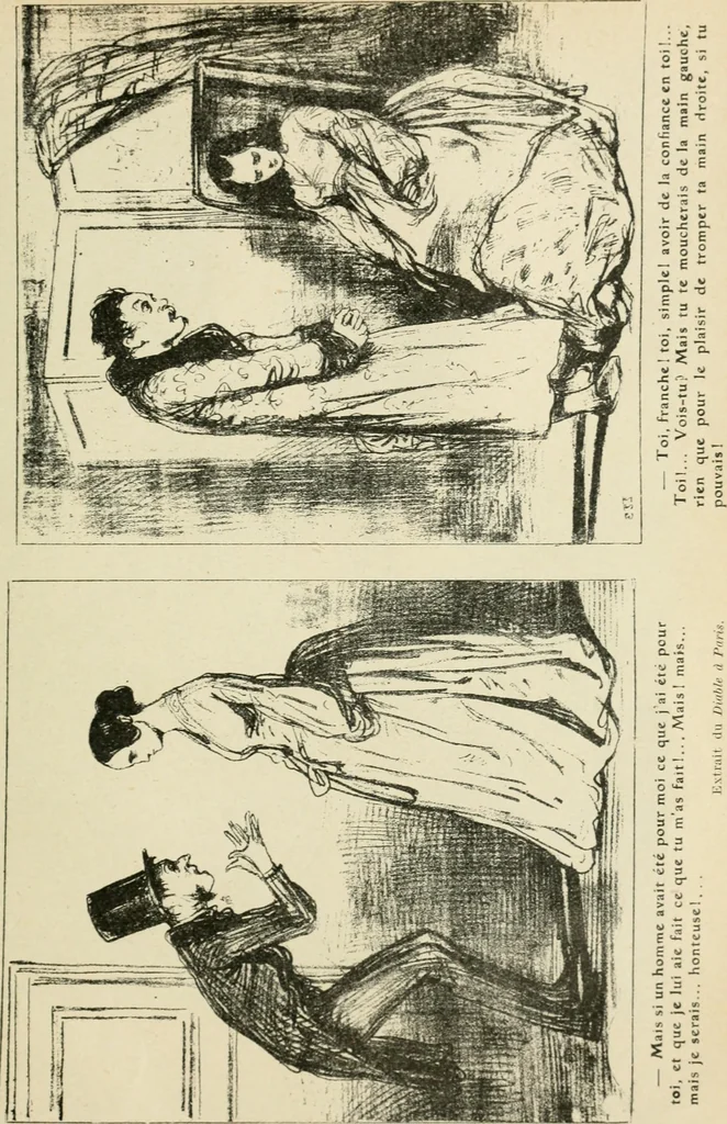 An illustration from Les maîtres humoristes, les meilleurs dessins, les meilleures legendes, 1905, leaf 150