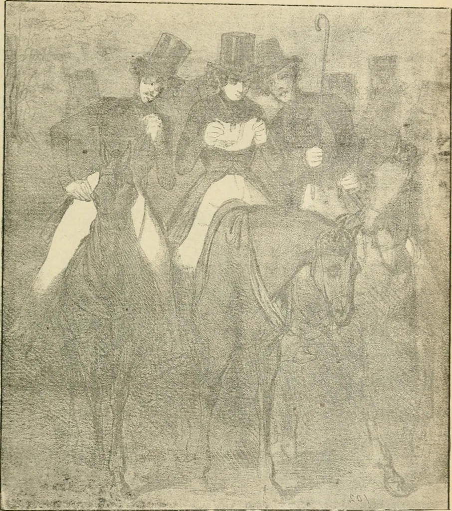An illustration from Les maîtres humoristes, les meilleurs dessins, les meilleures legendes, 1905, leaf 160