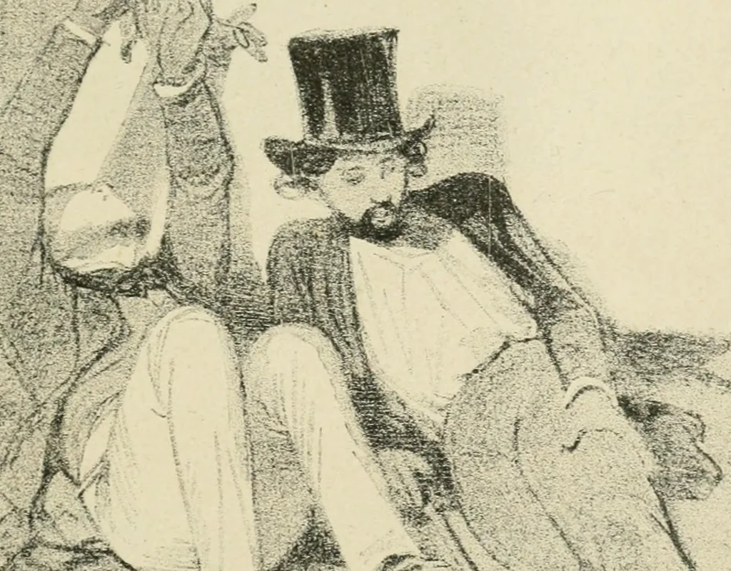 An illustration from Les maîtres humoristes, les meilleurs dessins, les meilleures legendes, 1905, leaf 162