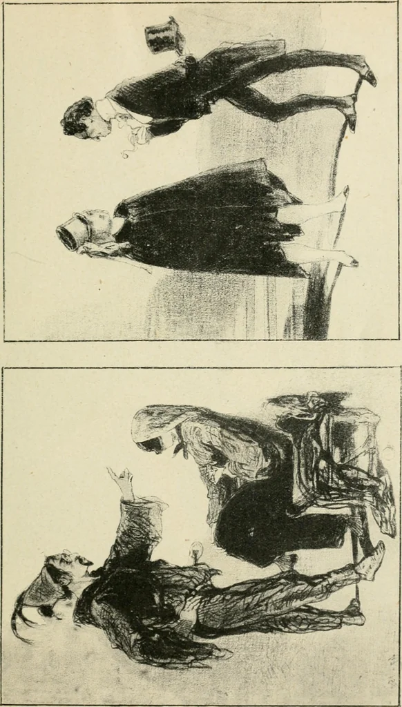 An illustration from Les maîtres humoristes, les meilleurs dessins, les meilleures legendes, 1905, leaf 34