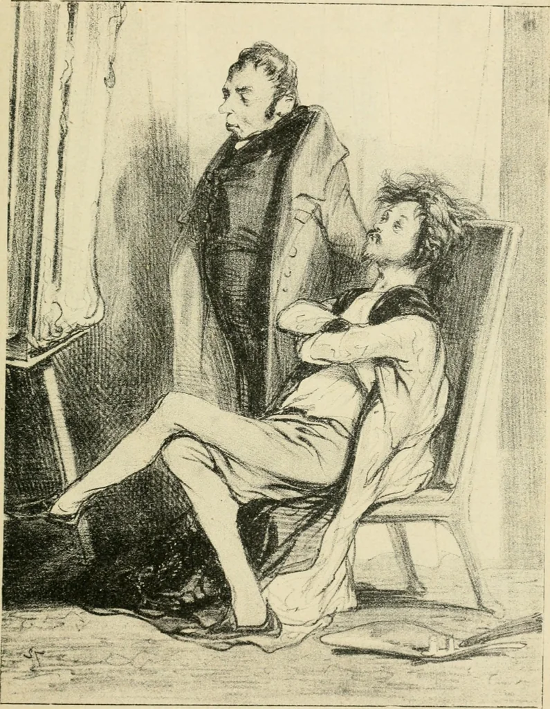 An illustration from Les maîtres humoristes, les meilleurs dessins, les meilleures legendes, 1905, leaf 36