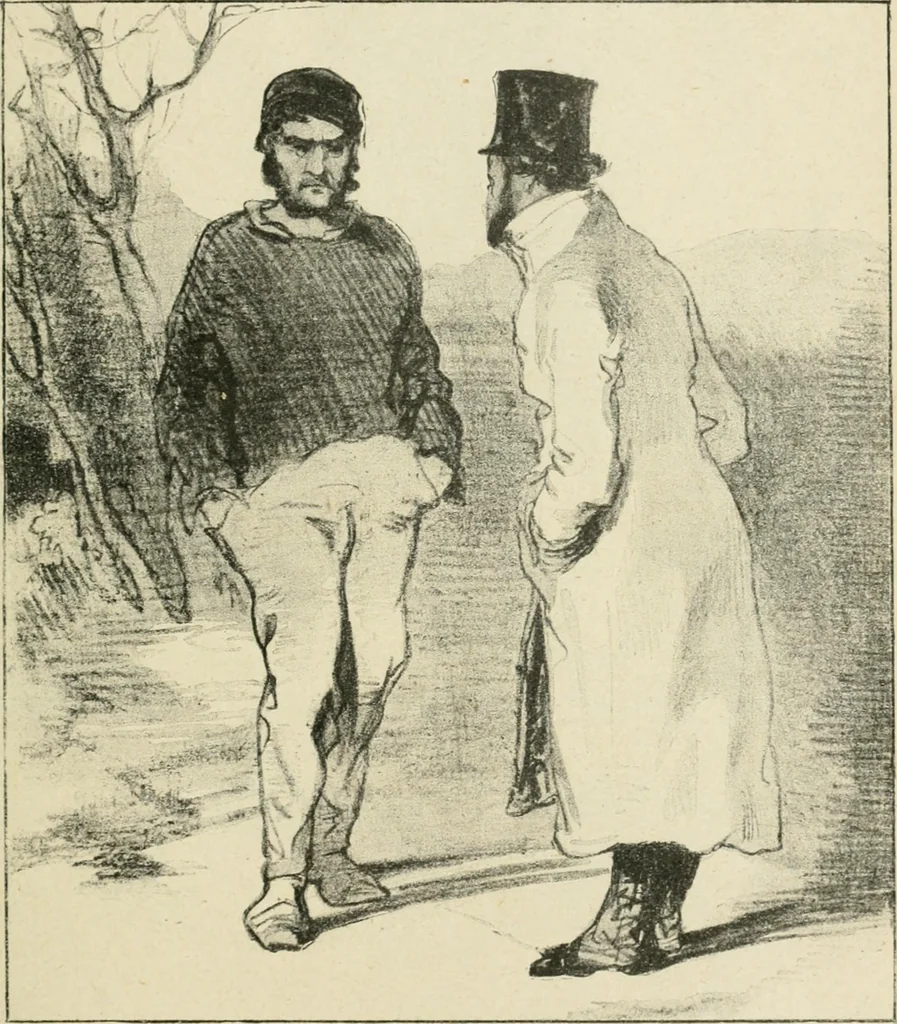 An illustration from Les maîtres humoristes, les meilleurs dessins, les meilleures legendes, 1905, leaf 38