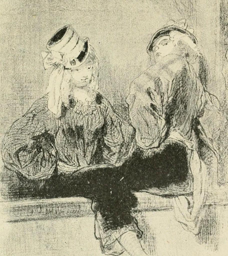 An illustration from Les maîtres humoristes, les meilleurs dessins, les meilleures legendes, 1905, leaf 46