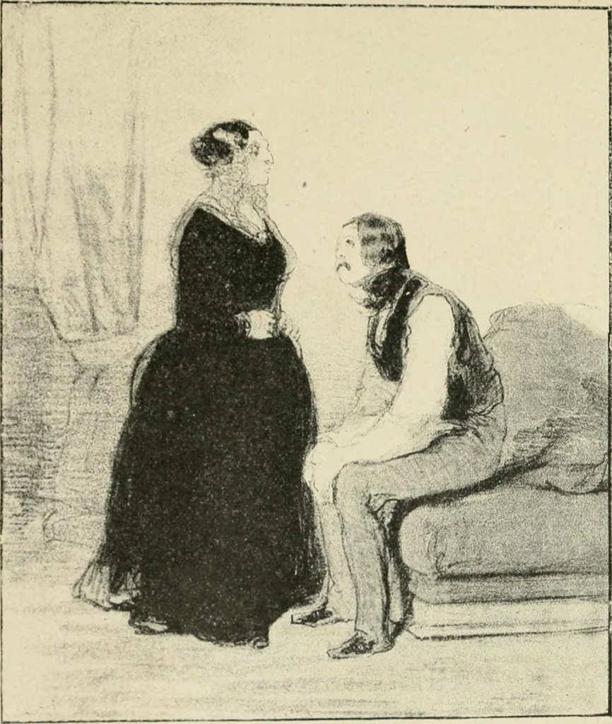 An illustration from Les maîtres humoristes, les meilleurs dessins, les meilleures legendes, 1905, leaf 46