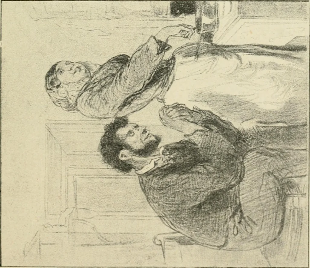 An illustration from Les maîtres humoristes, les meilleurs dessins, les meilleures legendes, 1905, leaf 62