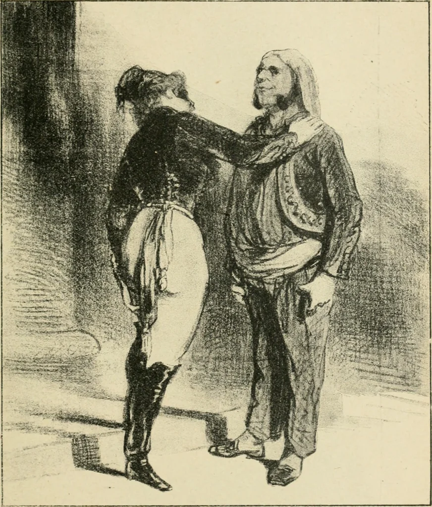 An illustration from Les maîtres humoristes, les meilleurs dessins, les meilleures legendes, 1905, leaf 64