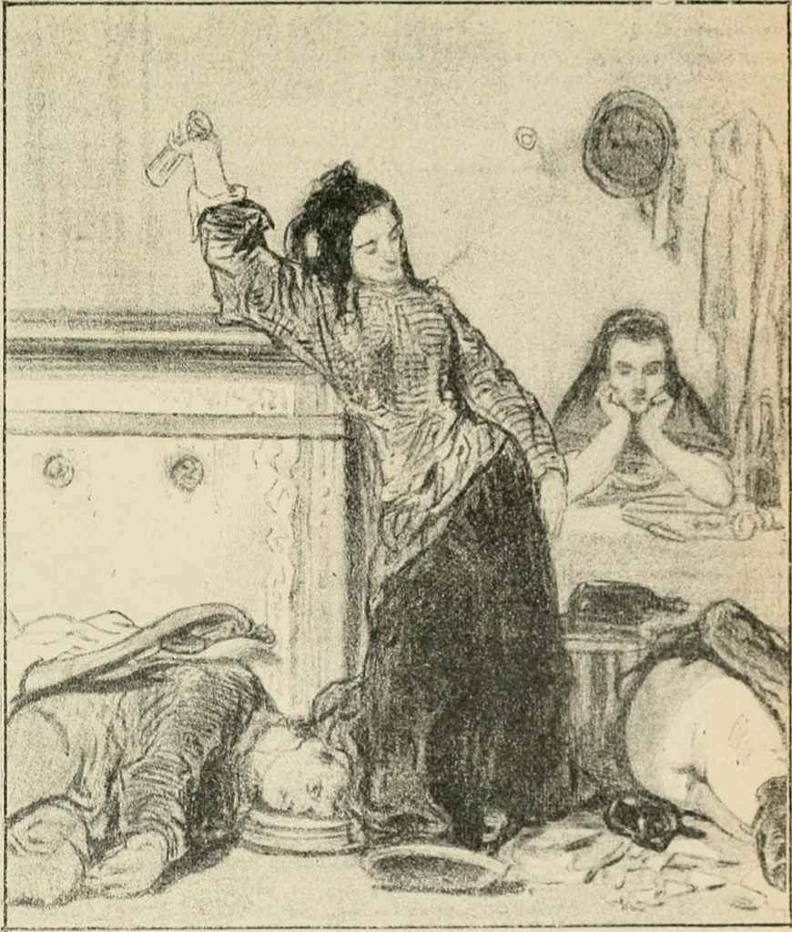 An illustration from Les maîtres humoristes, les meilleurs dessins, les meilleures legendes, 1905, leaf 70