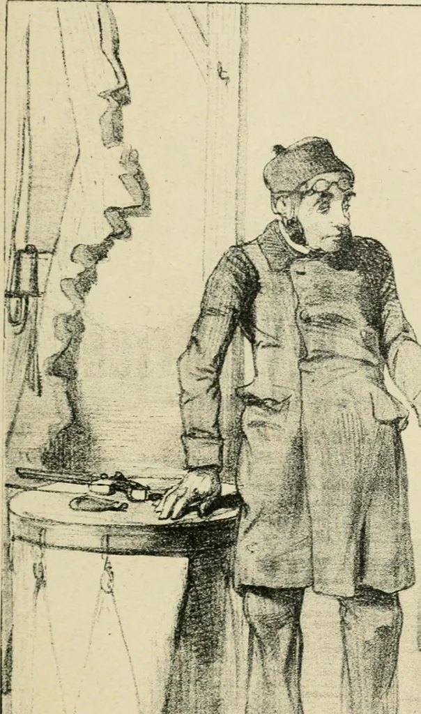 An illustration from Les maîtres humoristes, les meilleurs dessins, les meilleures legendes, 1905, leaf 80