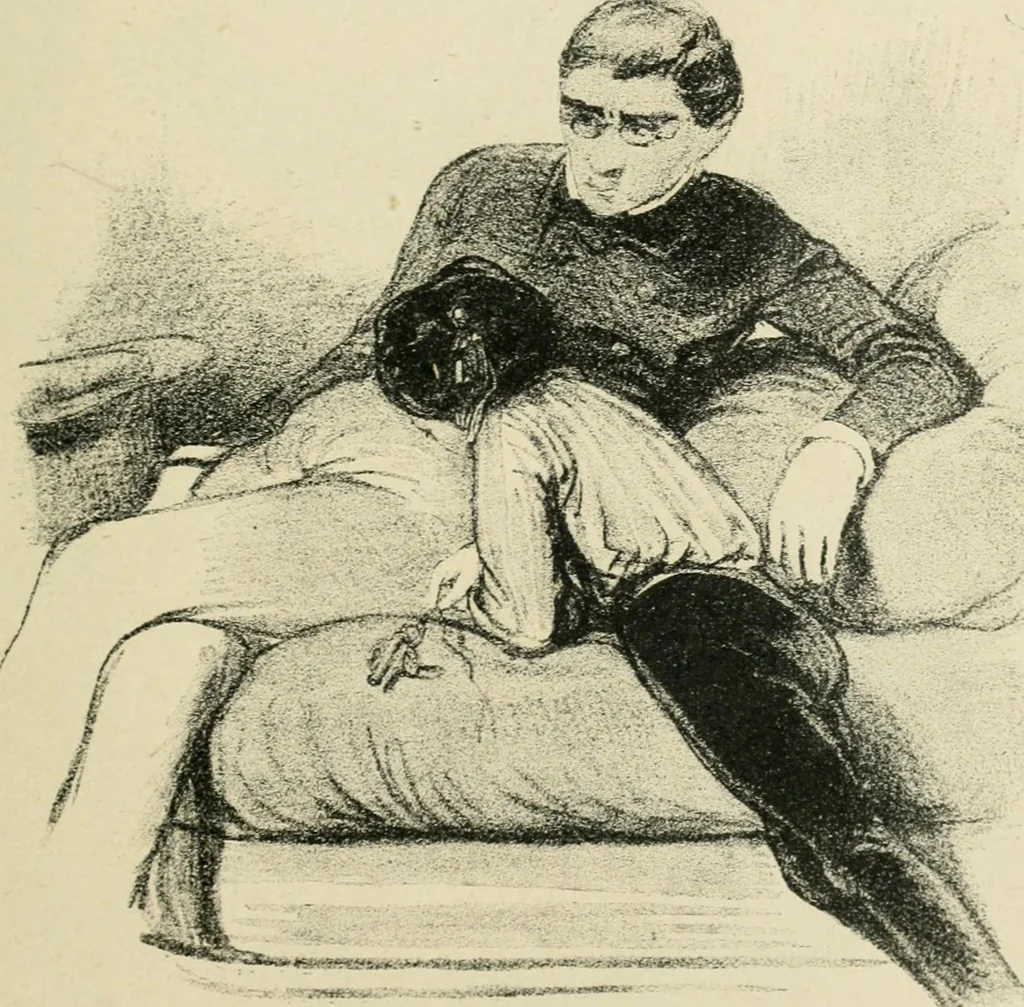 An illustration from Les maîtres humoristes, les meilleurs dessins, les meilleures legendes, 1905, leaf 84