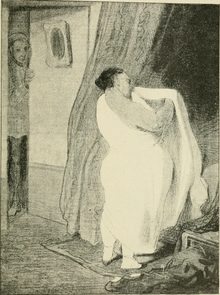 An illustration from Les maîtres humoristes, les meilleurs dessins, les meilleures legendes, 1905, leaf 88