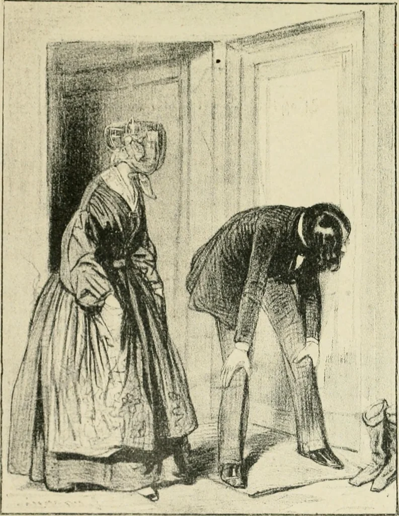 An illustration from Les maîtres humoristes, les meilleurs dessins, les meilleures legendes, 1905, leaf 92