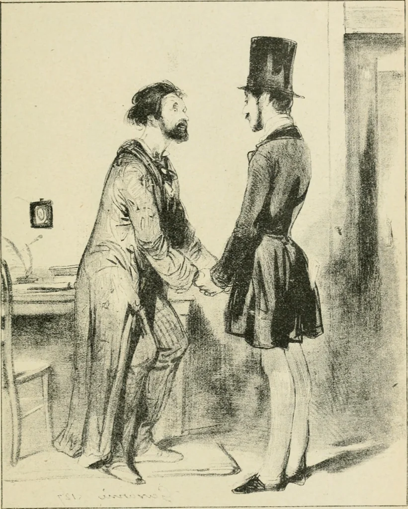 An illustration from Les maîtres humoristes, les meilleurs dessins, les meilleures legendes, 1905, leaf 96