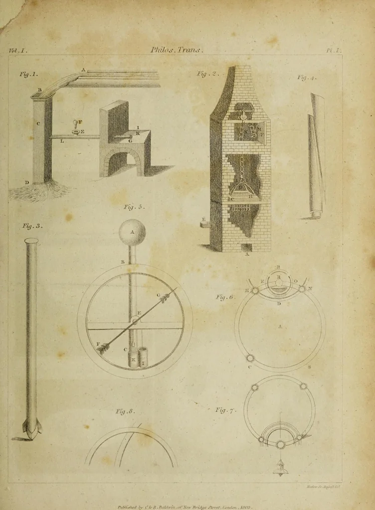 An illustration from The philosophical transactions of the Royal Society of London, from their commencement, in 1665, to the year 1800 : abridged, with notes and biographical illustrations / by Charles Hutton, George Shaw, Richard Pearson. Volume 1, 1665-1672., 1672, leaf 31