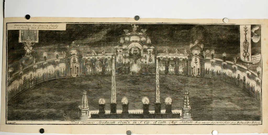 An illustration from Sacrae Caes. Mai. consiliarii, & rei antiquae, nec non feriundis numismatibus praefecti Caroli Gustavi Heraei Inscriptiones et symbola varii argumenti, 1721, leaf 125