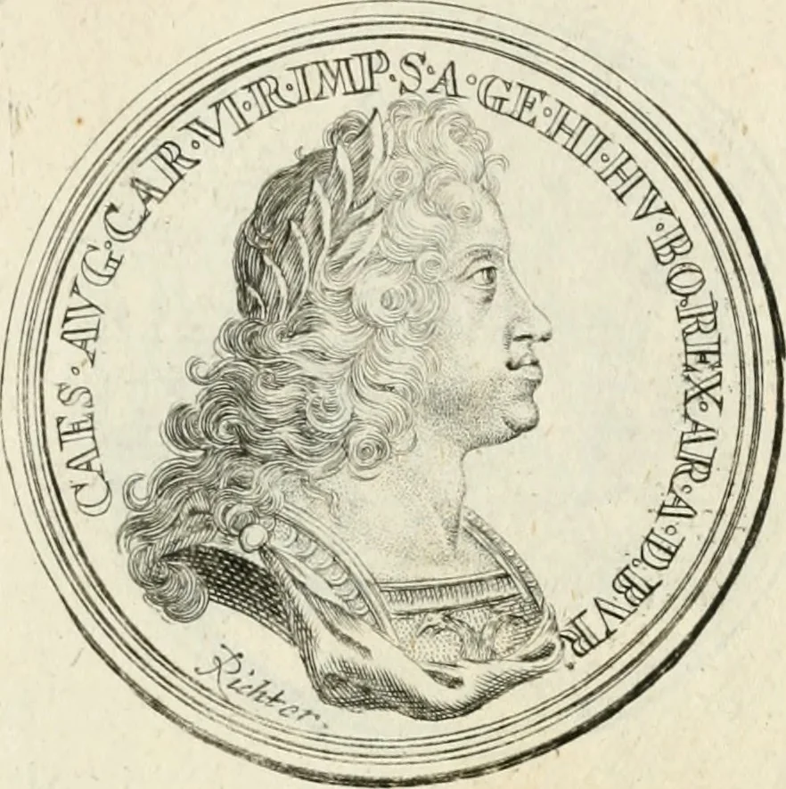 An illustration from Sacrae Caes. Mai. consiliarii, & rei antiquae, nec non feriundis numismatibus praefecti Caroli Gustavi Heraei Inscriptiones et symbola varii argumenti, 1721, leaf 52
