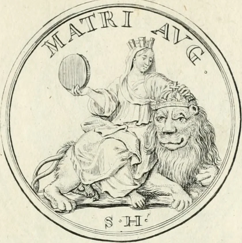 An illustration from Sacrae Caes. Mai. consiliarii, & rei antiquae, nec non feriundis numismatibus praefecti Caroli Gustavi Heraei Inscriptiones et symbola varii argumenti, 1721, leaf 72