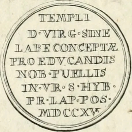 An illustration from Sacrae Caes. Mai. consiliarii, & rei antiquae, nec non feriundis numismatibus praefecti Caroli Gustavi Heraei Inscriptiones et symbola varii argumenti, 1721, leaf 87